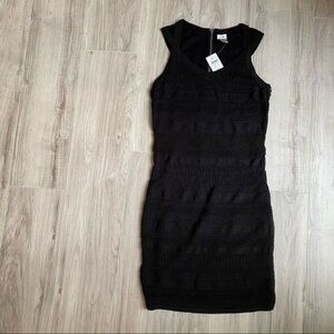 Cache Black Cocktail Bodycon Dress